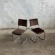 Paire de chaises chromées vintage 1970