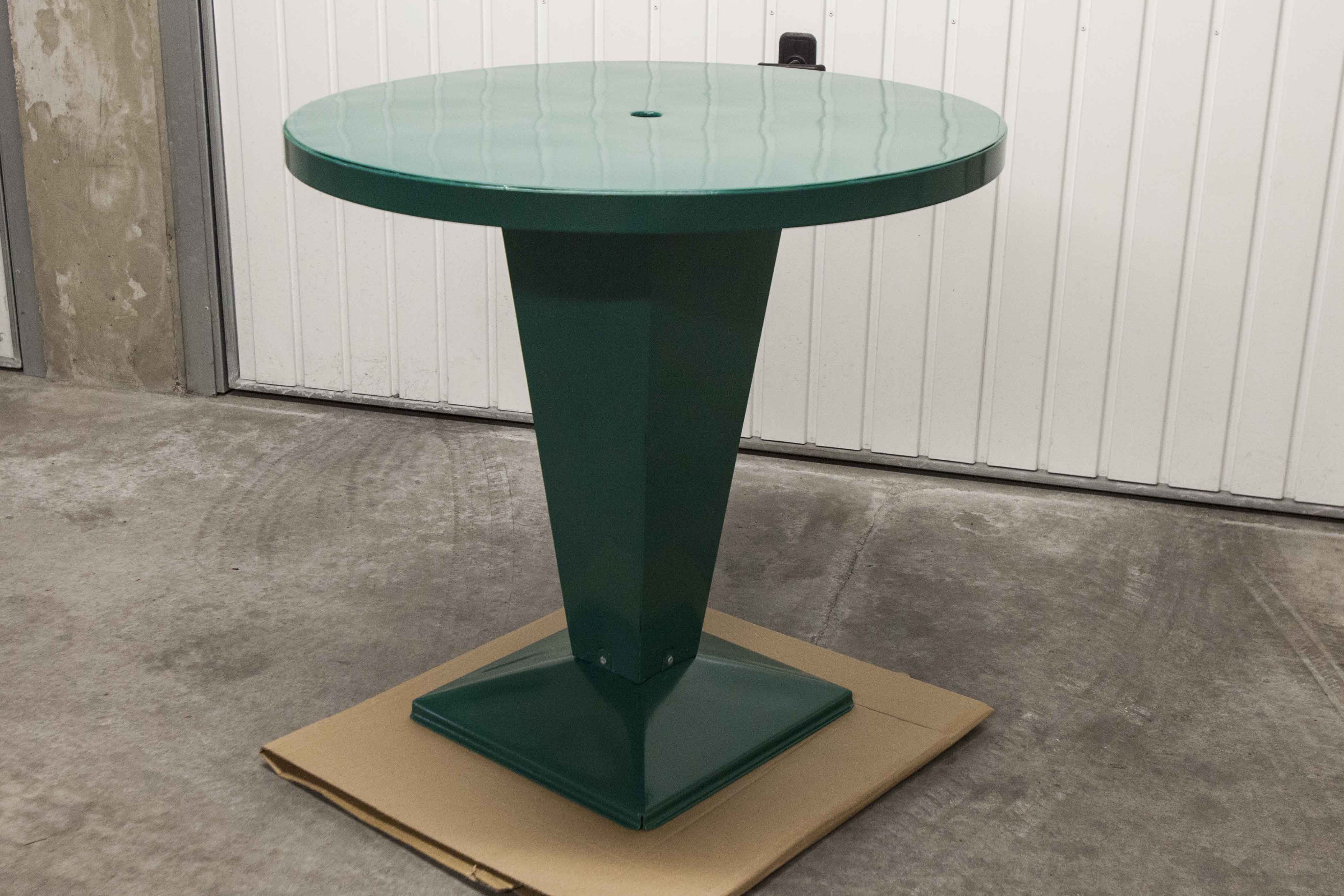 Bistro table Tolix "Kub 80" 1950 Xavier Pauchard restored