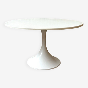 Table tulipe vintage blanche