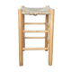 Wooden and straw stool