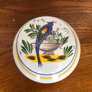 Old quimper henriot ceramic jewelry box decor vintage flowers