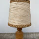Lampe de chevet en bois et laine 1970