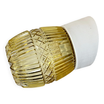 Vintage White Porcelain Wall Light, 1970s