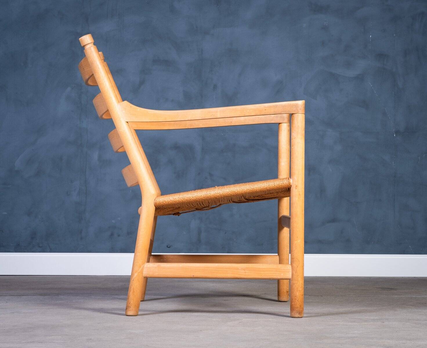 CH44 armchair in beech and natural paper cord by Hans J. Wegner for Carl Hansen & Søn, 1960s