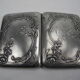 solid silver cigarette case vermeil nineteenth sterling silver cigarette case