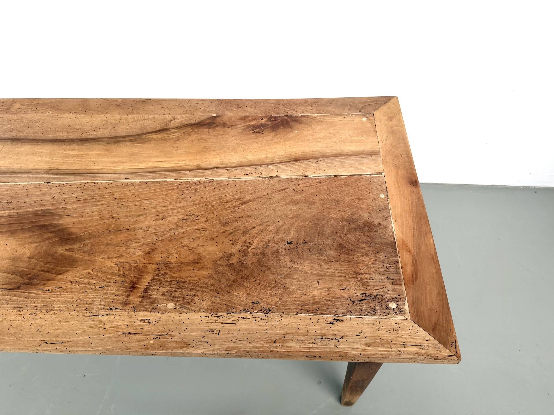 Solid walnut farmhouse table, 1950s.