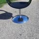 Vintage Armchair Chrome, Plastic and Leather Black