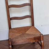 Chaise basse paillée