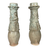 Pair of Funeral Urns - Song Dynasty (960 - 1127) - 50 cm archaeology c