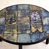 1960s enameled ceramic coffee table