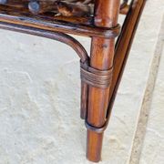 Table d'appoint avec porte revues vintage Rotin Bambou 1970s
