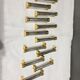 Lot of 12 crystal and gold metal knive holders