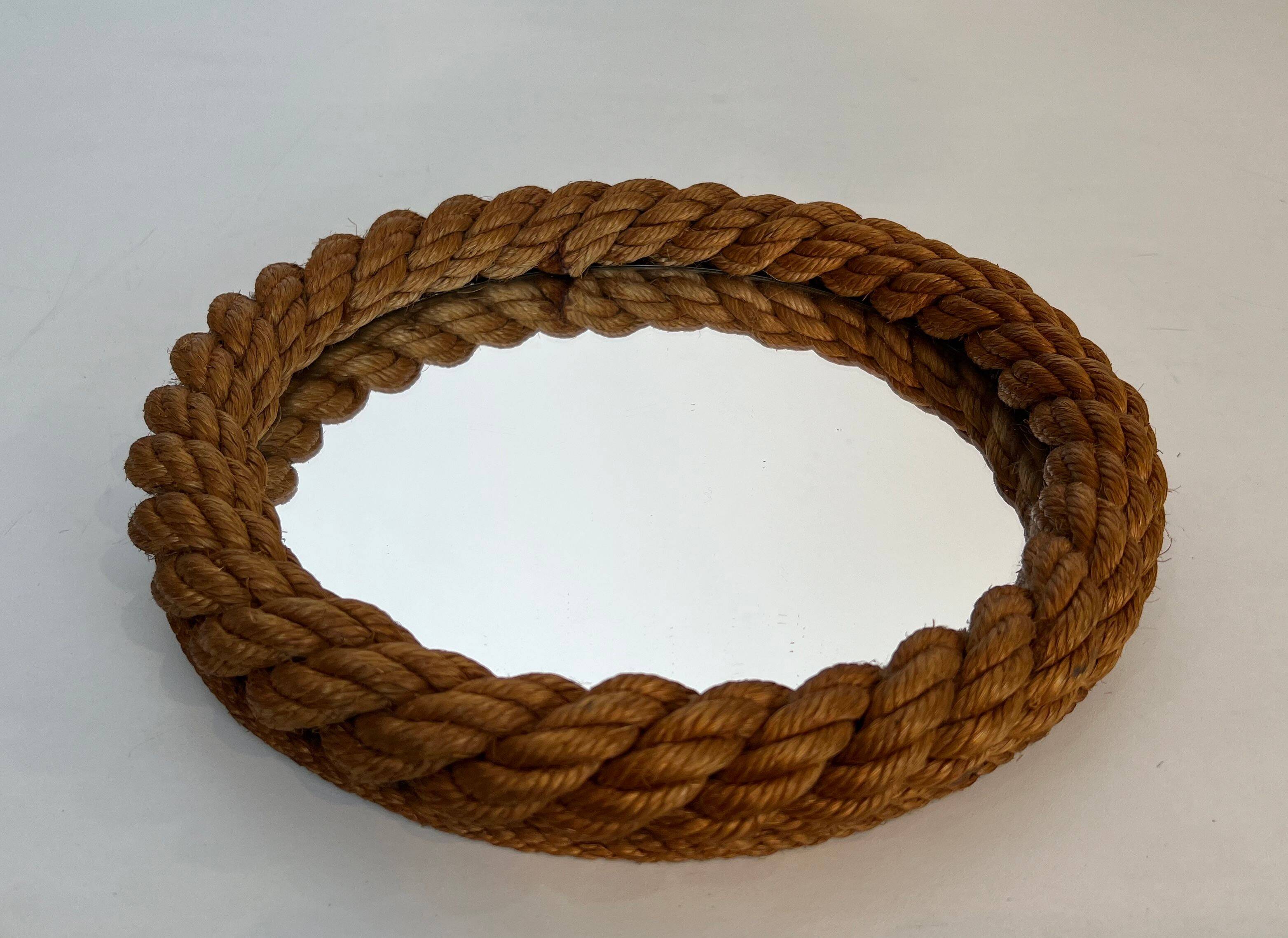 Miroir rond en corde d'Audoux Minet