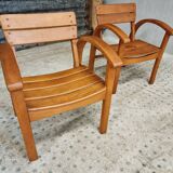 Ensemble de chaises design pour enfants en hêtre années 1950