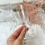 6 Cristal D'Arques white wine glasses model "VERSAILLES"