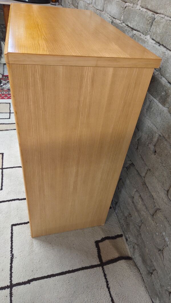 Commode vintage scandinave en bois massif 6 tiroirs années 70'
