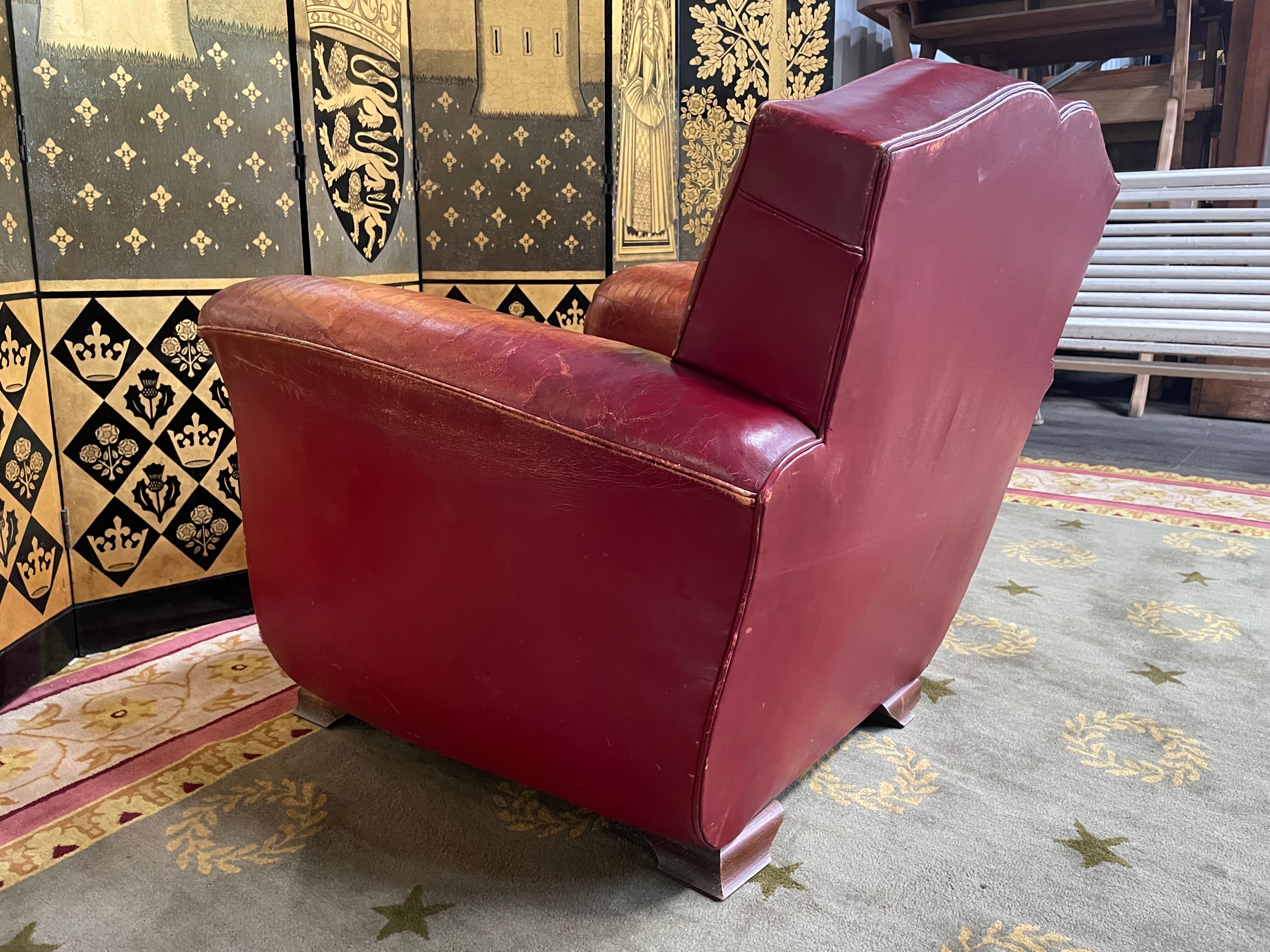 Fauteuil club époque Art Déco