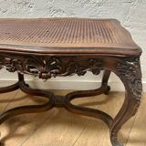 Cane crisscross bench seat