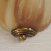 Vintage Pair Marinha Grande Swirl Art Glass Wall Sconces Made in Portugal