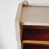 Linen-colored wooden shelf