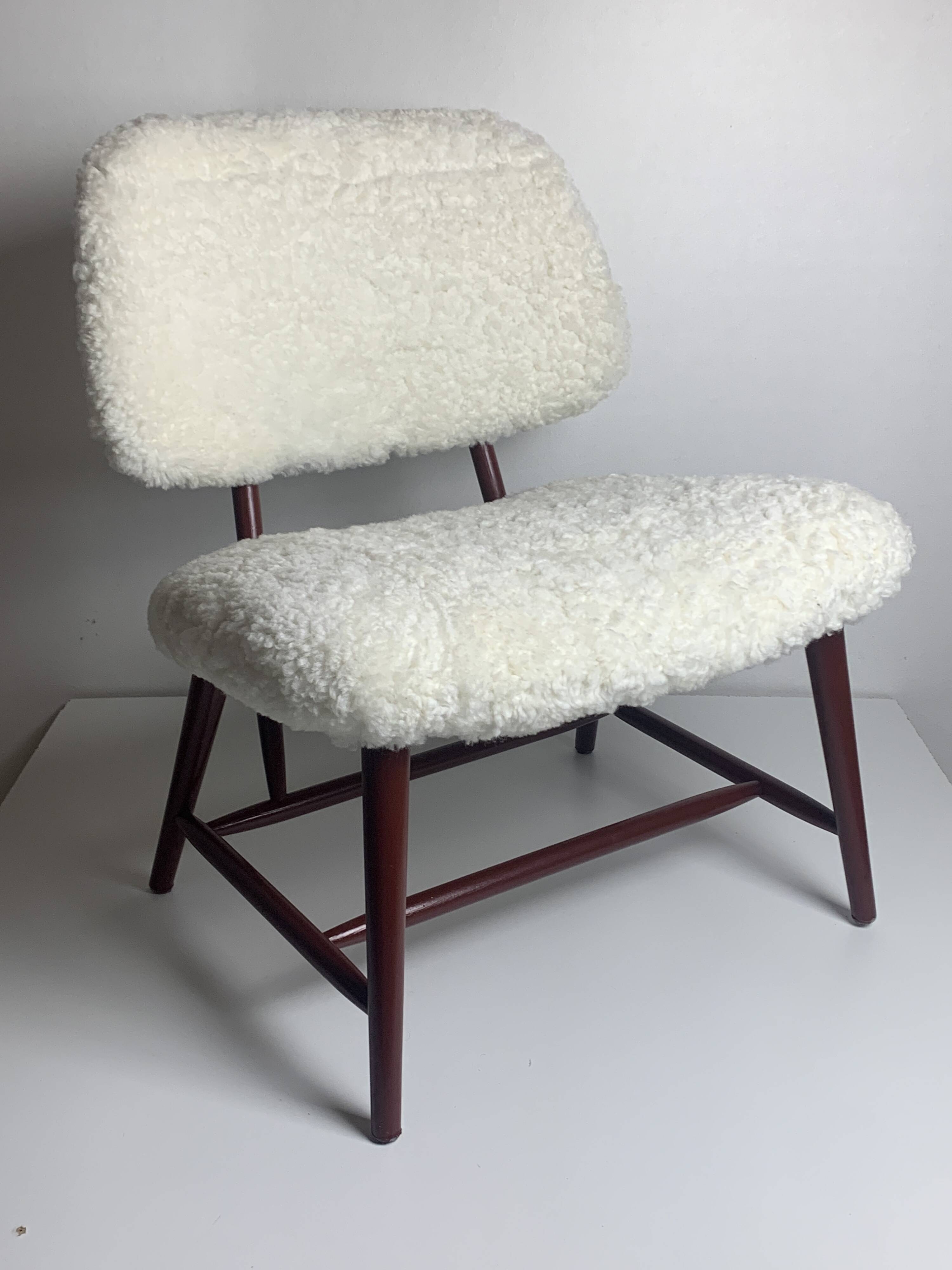 Scandinavian Swedish midcentury lounge or easy chair by Alf Svensson, Model Teve, 1950s