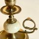 BOUGEOIRS Vintage Onyx Marble and Brass