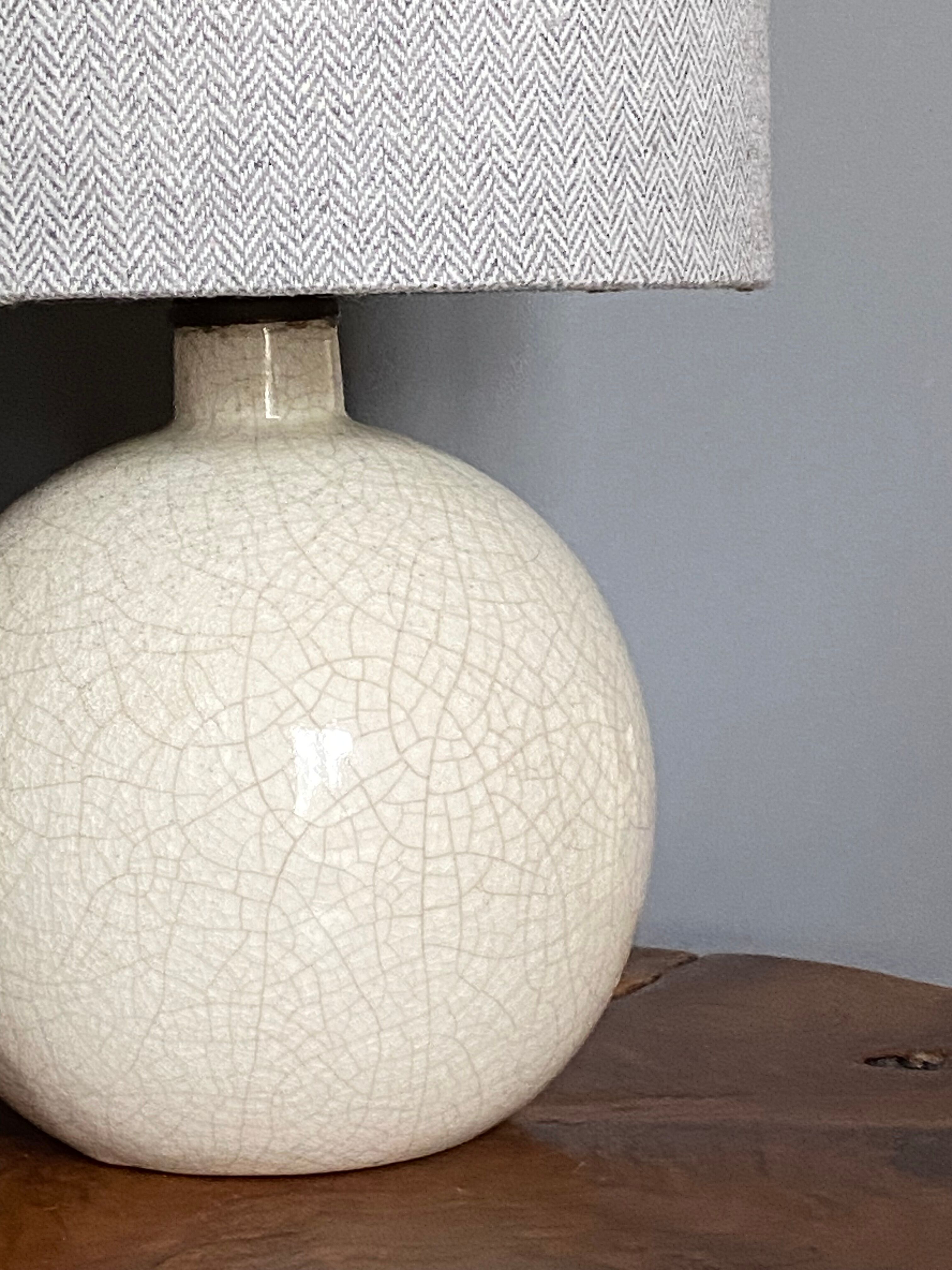 Cracked ceramic ball lamp art deco 1930