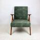B-310 VAR green olive velvet armchair