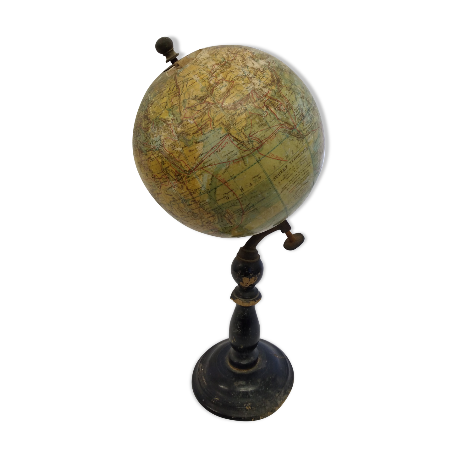 Ancient sphere terrestrial globe by r.barbot