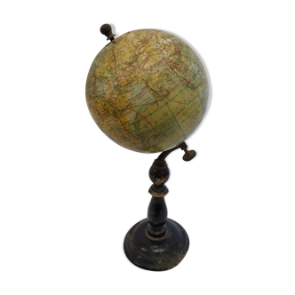 Globe terrestre sphère ancienne par r.barbot