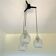 German 1960s cascading pendant by Hustadt Leuchten