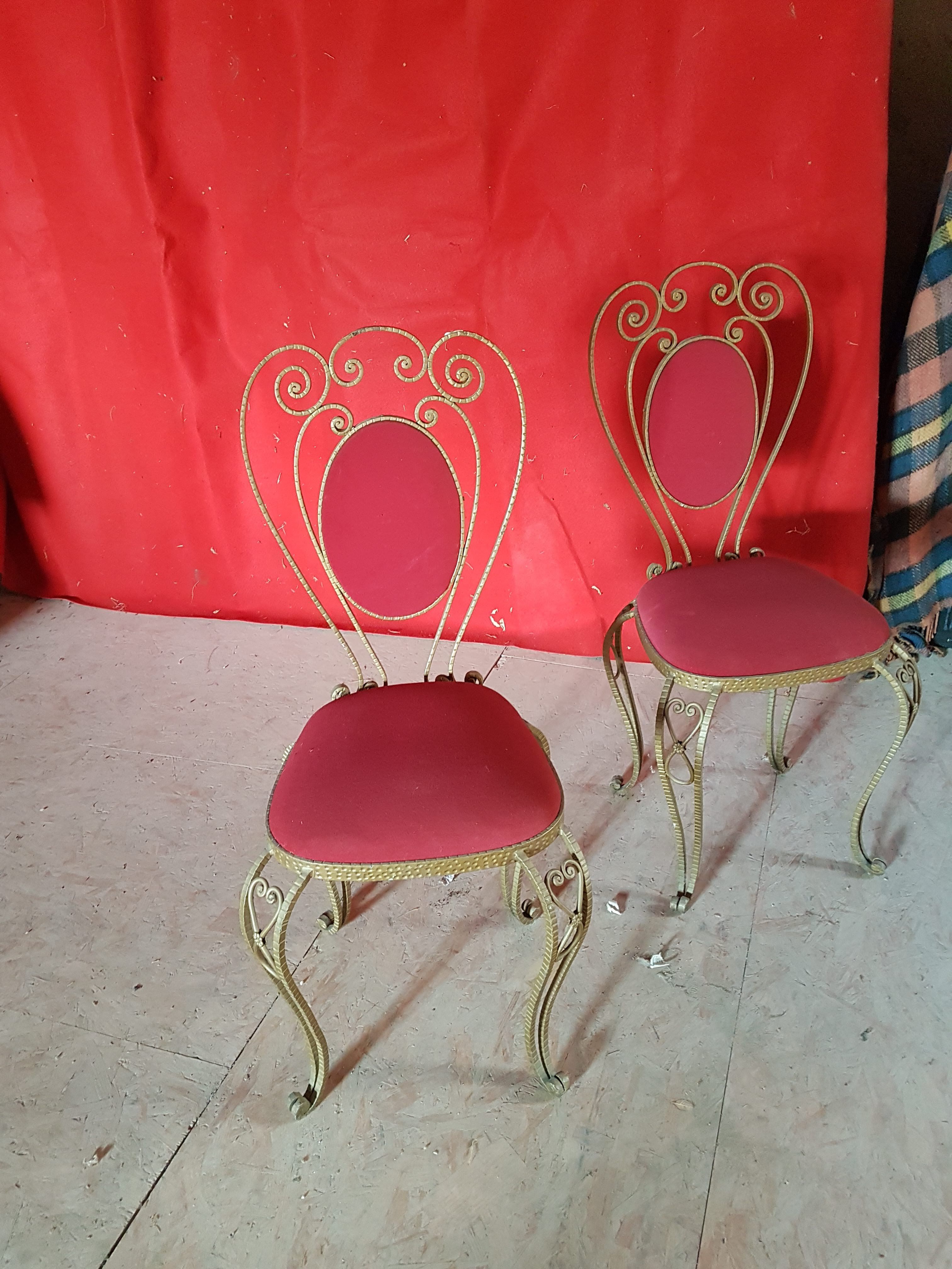 Paire de chaises en fer