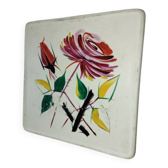 Glazed ceramic trivet Longwy – French manufacture