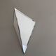 Simple opal glass wall light with an aluminium body, 1980s, Germany.