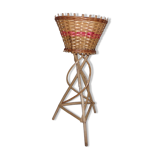 Rattan and wicker plant holders