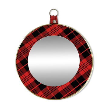 Miroir mural tartan des années 1960