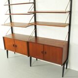 Teak Modular Wall System by Louis van Teeffelen for WéBé, 1955