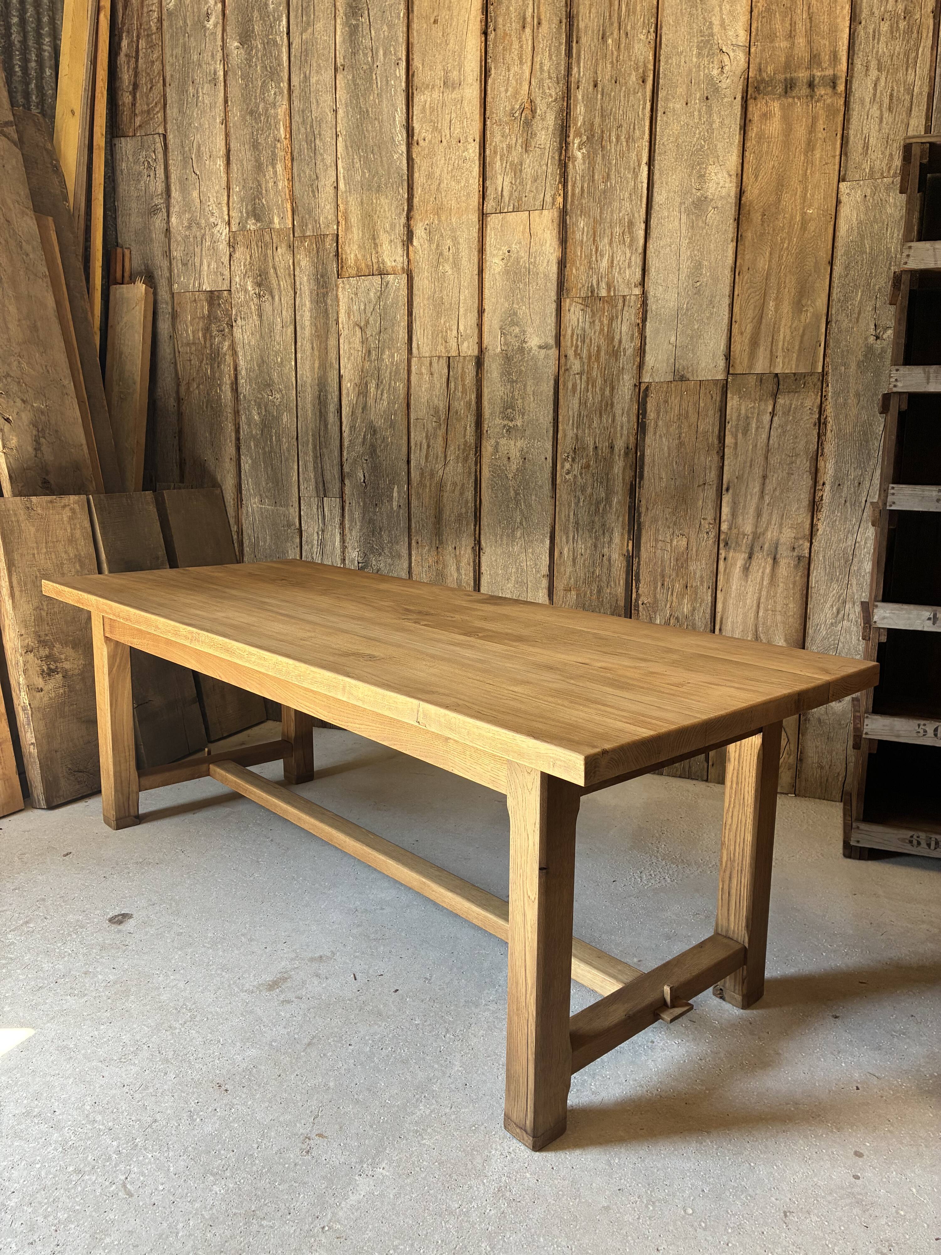 Solid oak farmhouse table