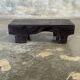 Small stool, black solid teak accent stool wabi-sabi L30 W8.5 H6.