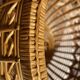 Large vintage woven rattan basket
