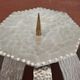 Pair of brutalist hammered aluminium candlesticks, 1970s