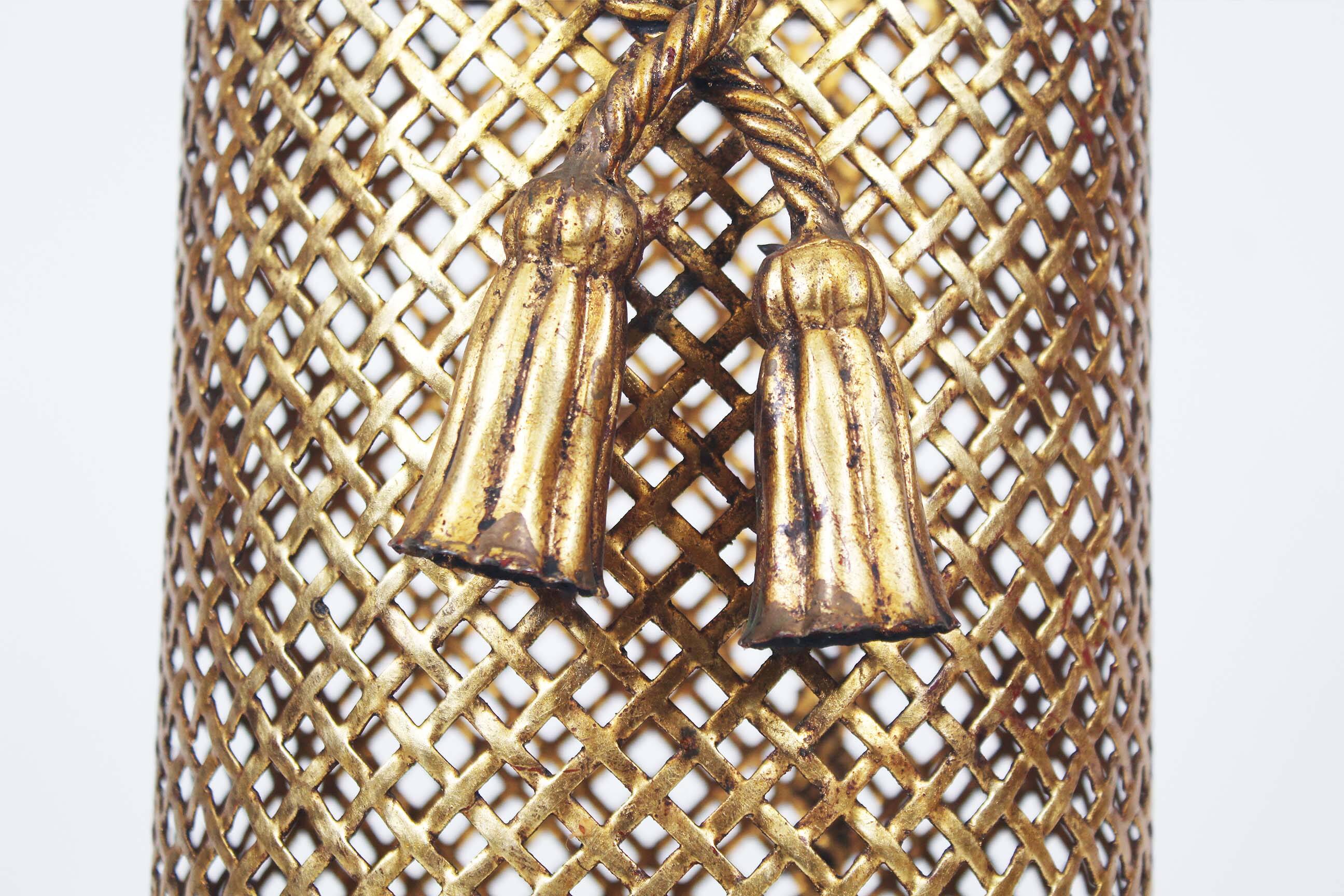 Tall Gilt Tassel Umbrella Stand by Li Puma Firenze