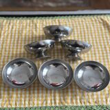 Vintage stainless steel ice cream cups