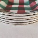 Set of 6 soup plates Faïencerie Nouvelle Givors from the 50s