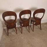 Set of 3 Baumann Mouette bistro chairs