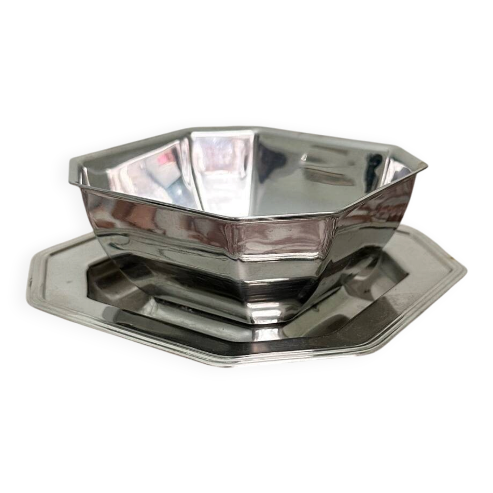 Patented stainless steel octagonal bowl