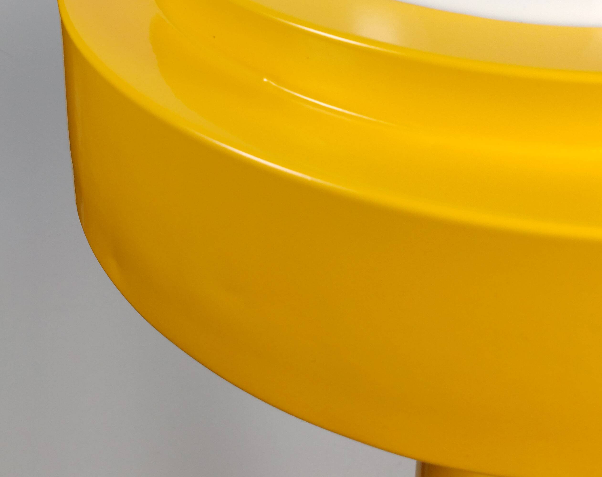 Vintage Swedish 1970s Elit Yellow ‘Lins’ Floor Lamp by P.O. Strom