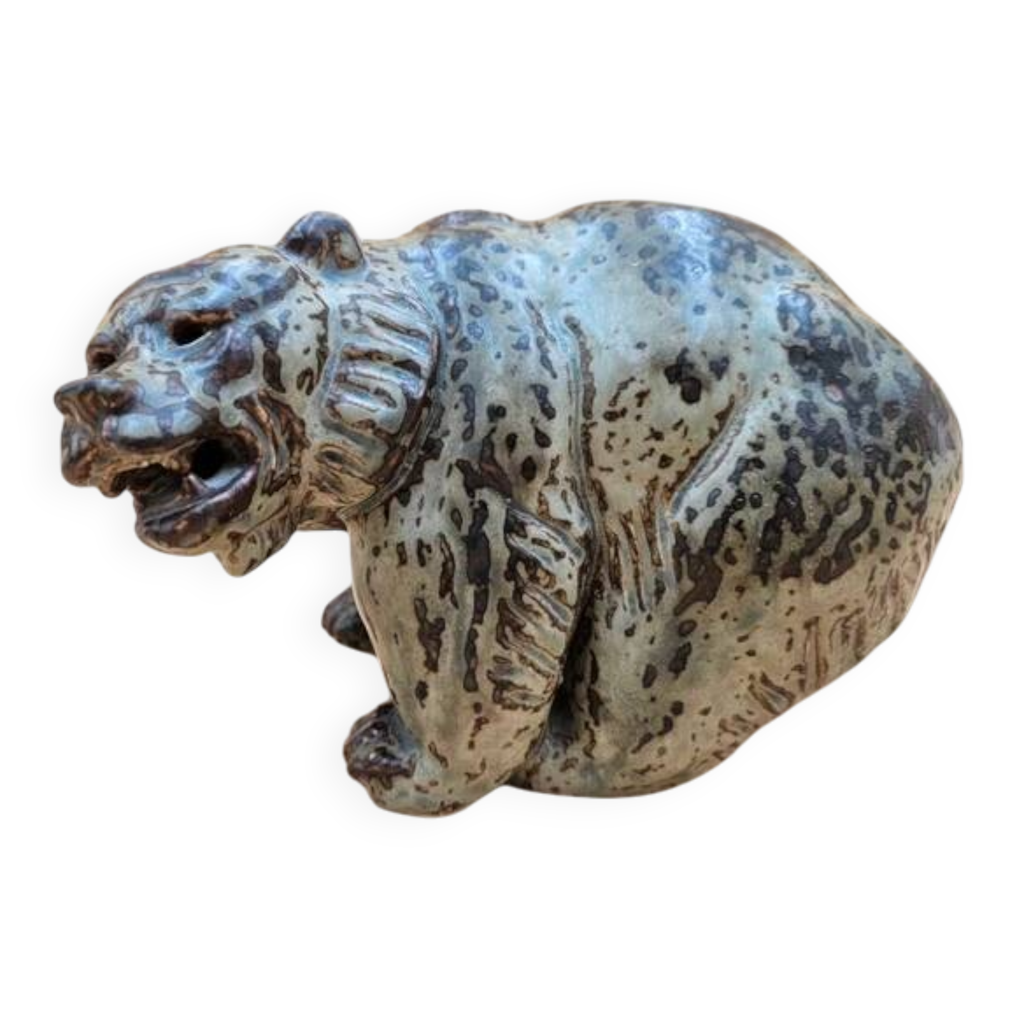 Royal Copenhagen glazed bear by Knud Kyhn 1950s rare