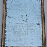 Antique mirror in a gilded wooden frame in the Louis XVI style, 19th century, 62x78 cm.