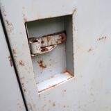 Grey metal industrial cloakroom